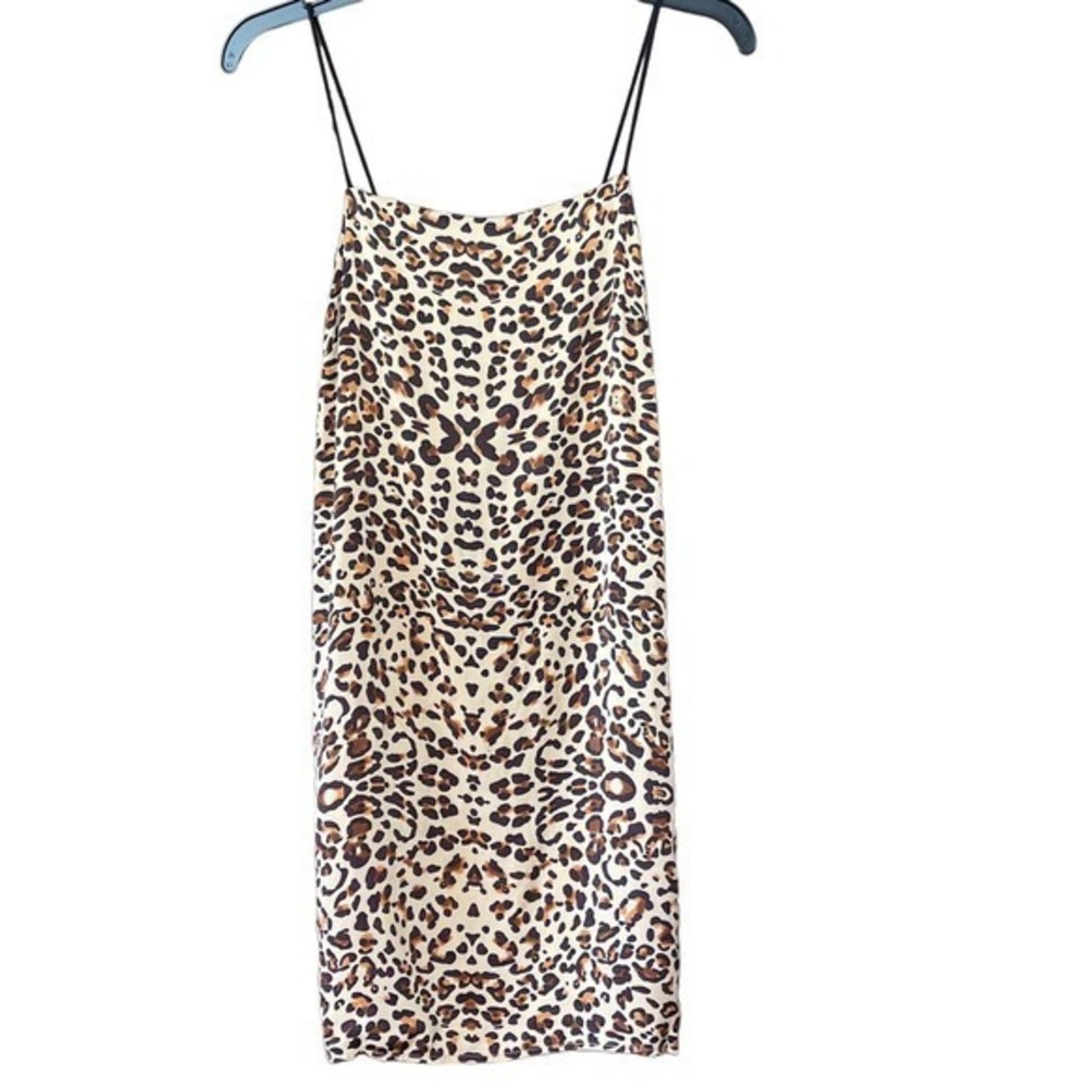 TopShop animal print slip dress